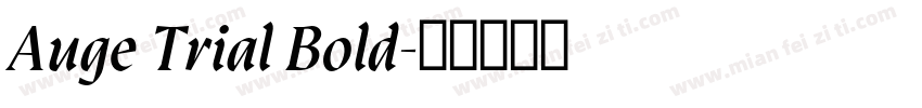 Auge Trial Bold字体转换